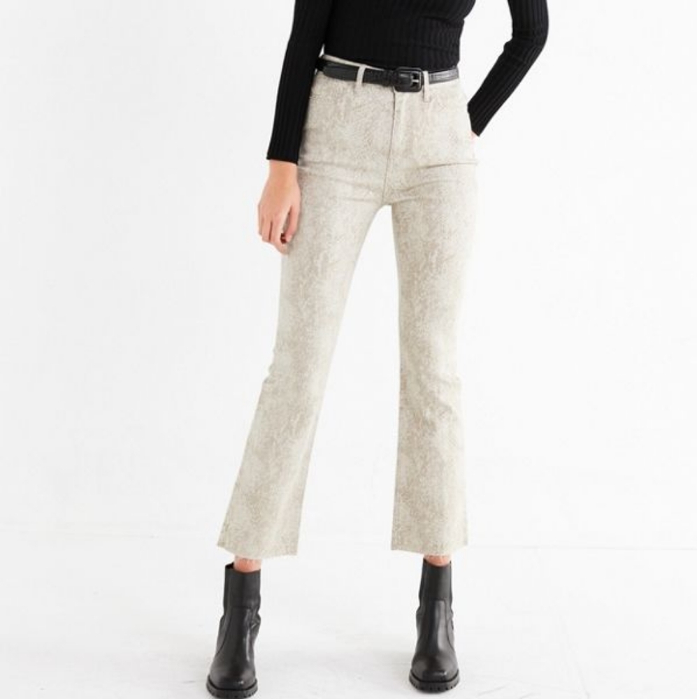 BDG Kick Flare High-Rise Cropped Jean - Snake